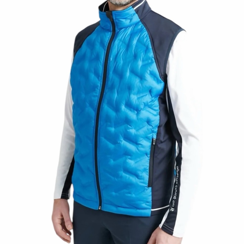 Abacus Sportswear Blue/Navy Blue Quilted Grove Hybrid Vest 2XL